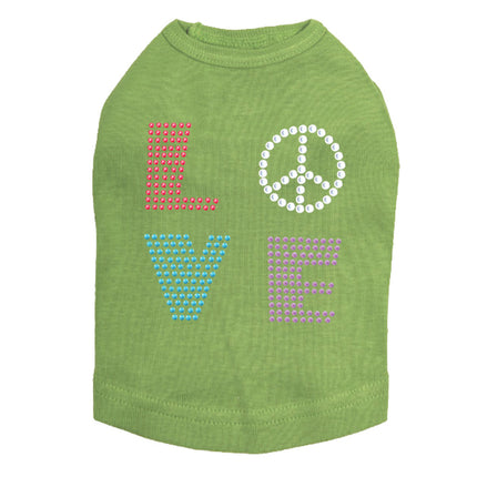 Love with Peace Sign - Dog Tank