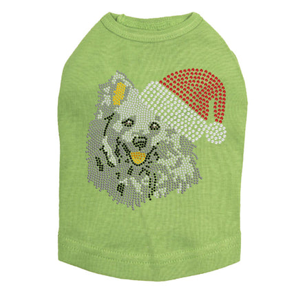 American Eskimo with Santa Hat - Dog Tank