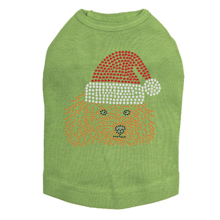 Teddy Poodle with Santa Hat - Dog Tank