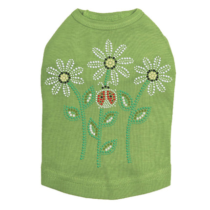 Daisies with Lady Bugs - Dog Tank