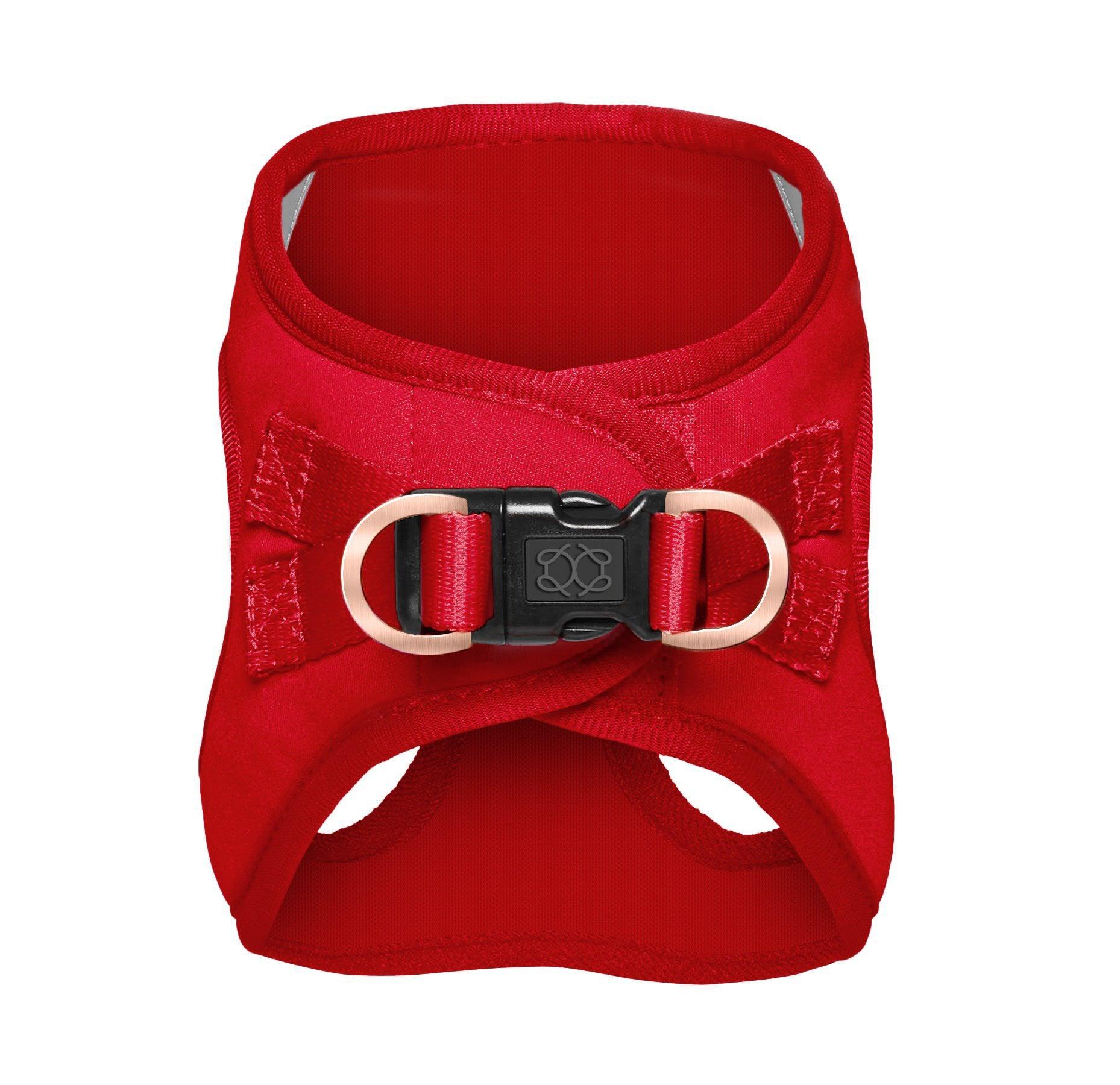 Luxe No-Pull Step-In Dog Harness - Iconic Red