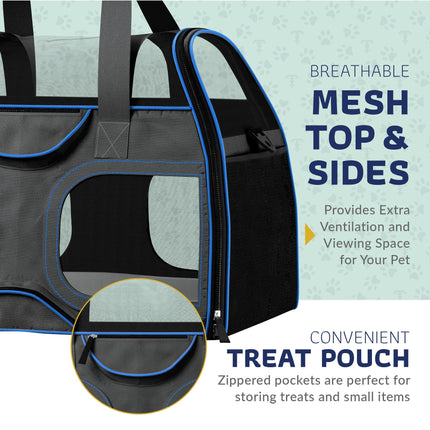 Luxury Rider Pet Carrier with Removable Wheels and Telescopic Handle