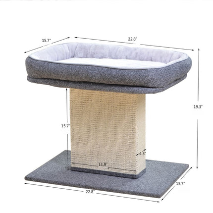 Mellow Cat Bed Minimalist Design with Sisal Scratching Post