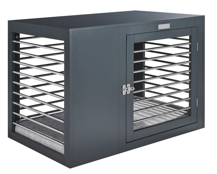 Moderno Dog Crate with Matching Feeder