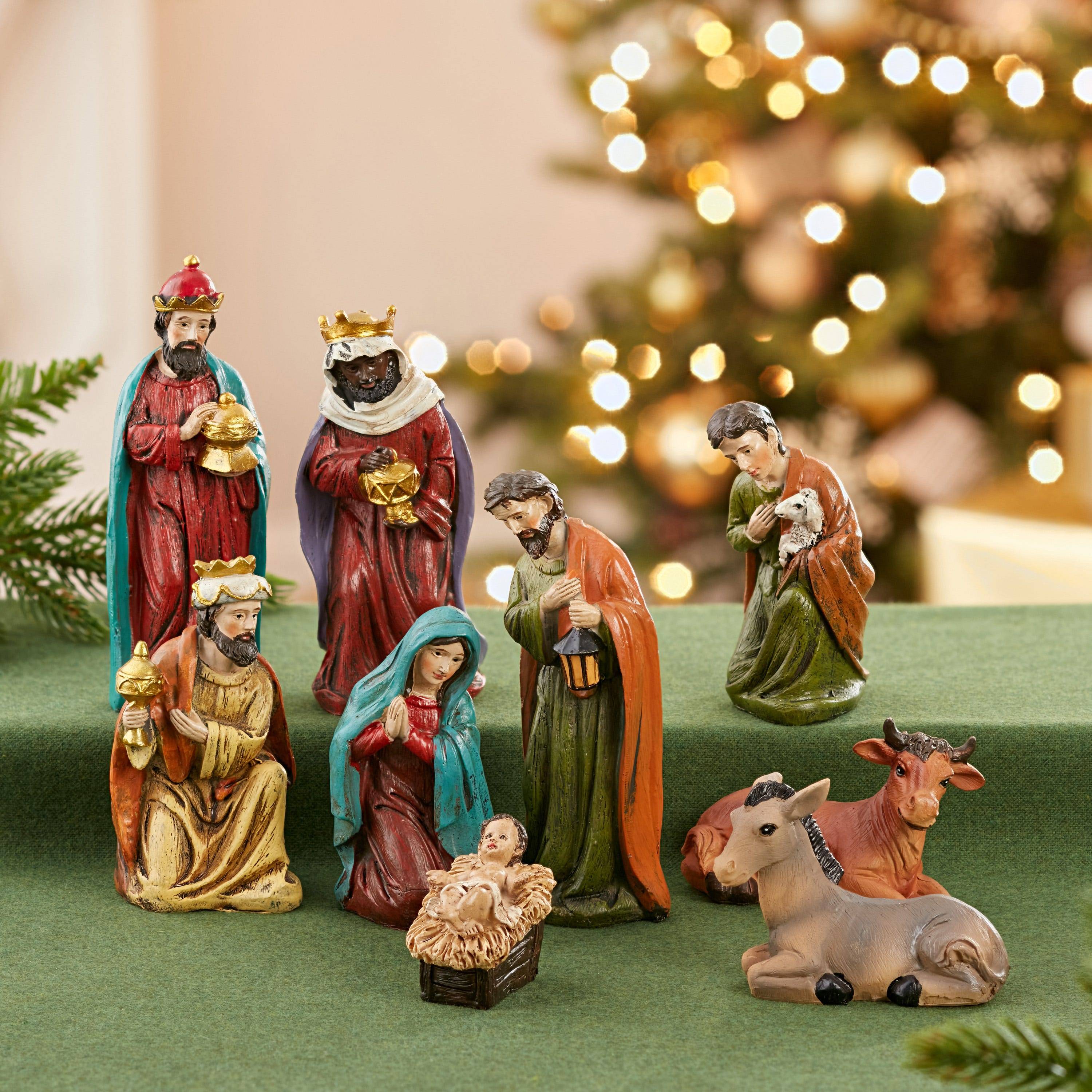 Kurt Adler 5-inch Resin Nativity, 9 Piece Set