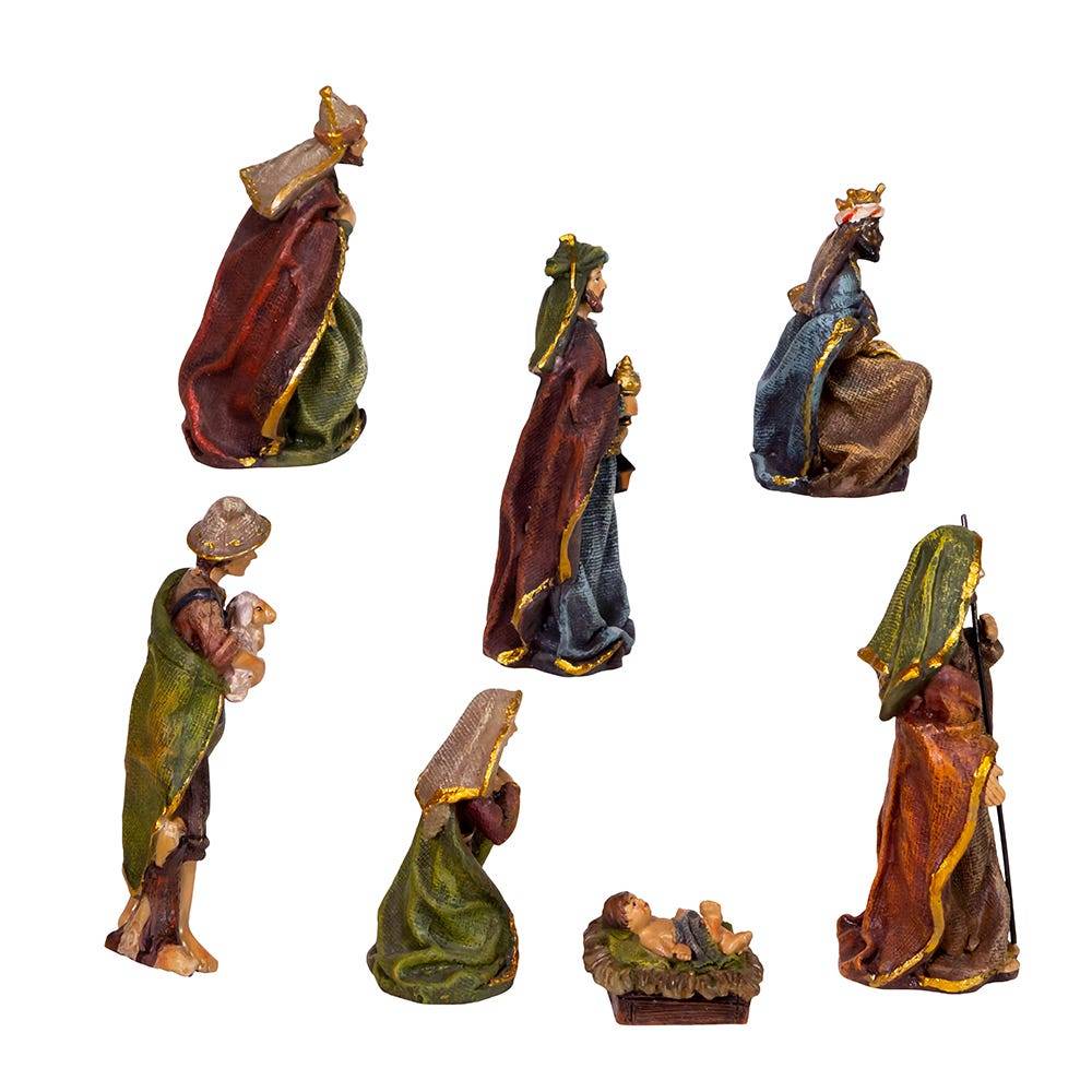 Kurt Adler 3.5-Inch Resin Nativity, 7-Piece Set