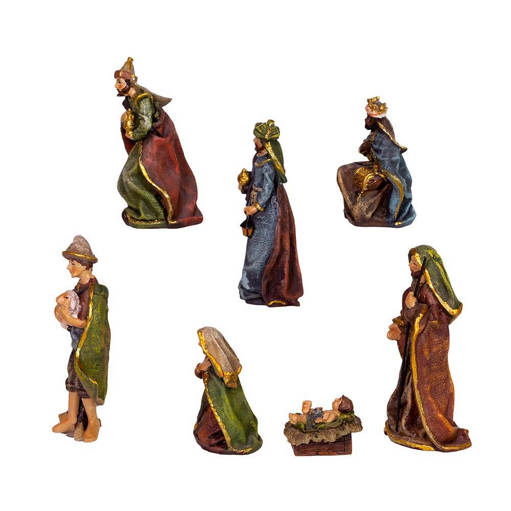 Kurt Adler 3.5-Inch Resin Nativity, 7-Piece Set