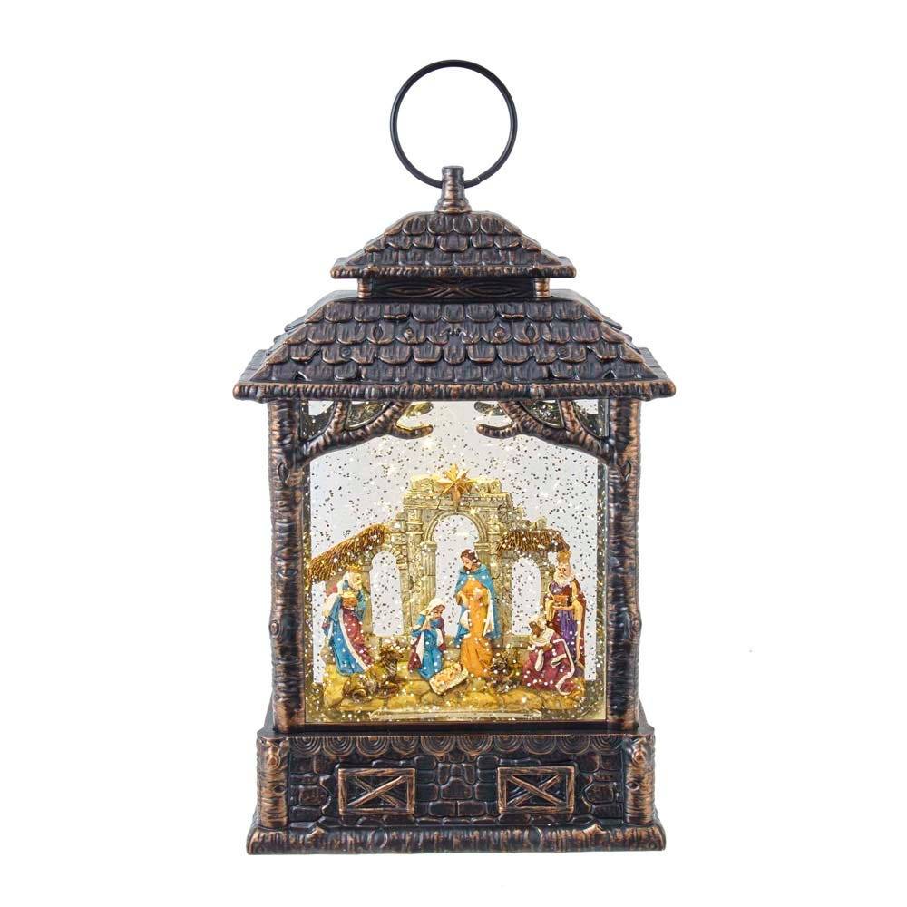 Kurt Adler 11-Inch Battery-Operated LED Nativity Scene Water Lantern