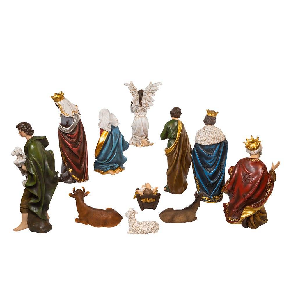 Kurt Adler 15-Inch Resin Nativity Table Piece Set Of 11 Pieces