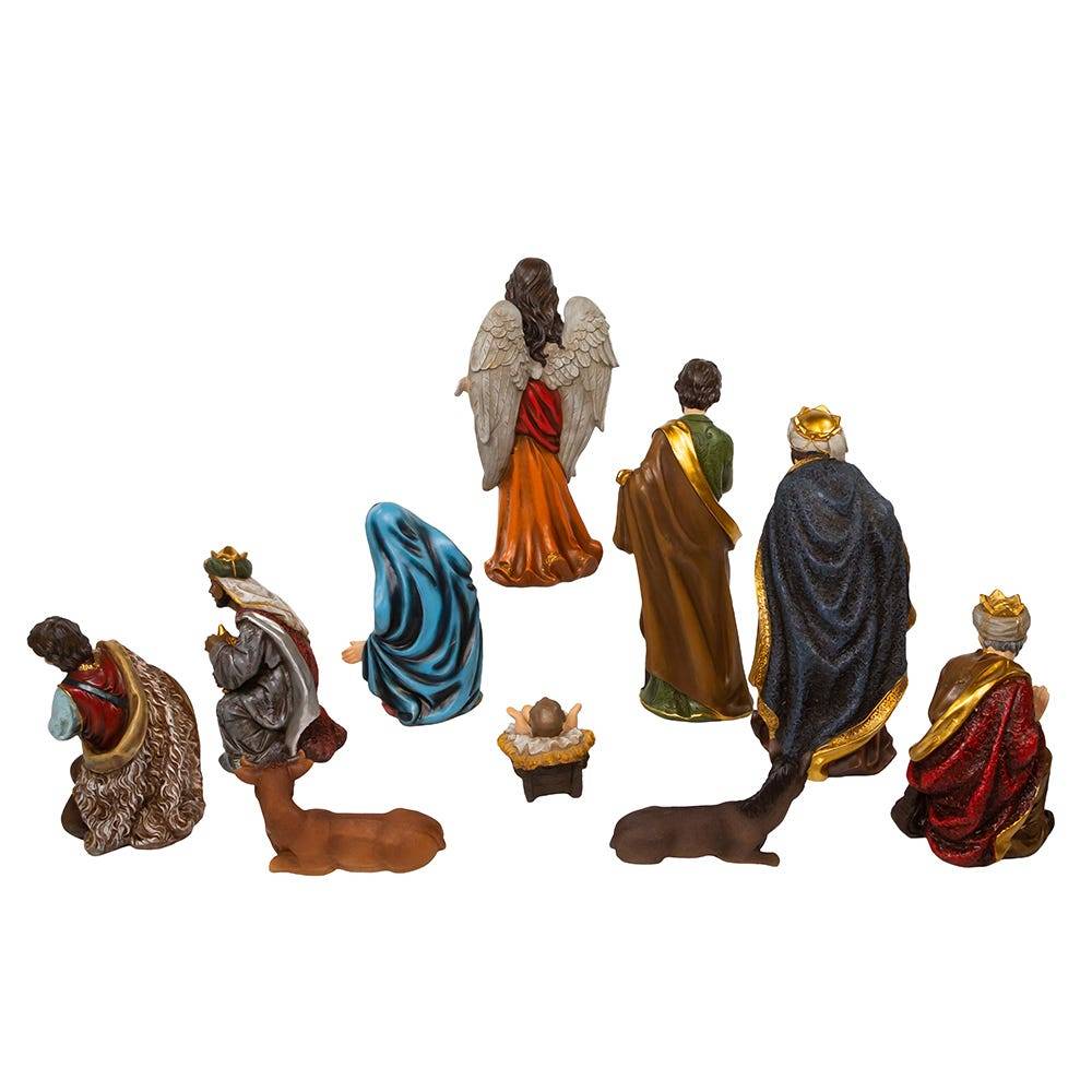 Kurt Adler 12.5-Inch Nativity Figurines Table Piece, 10-Piece Set