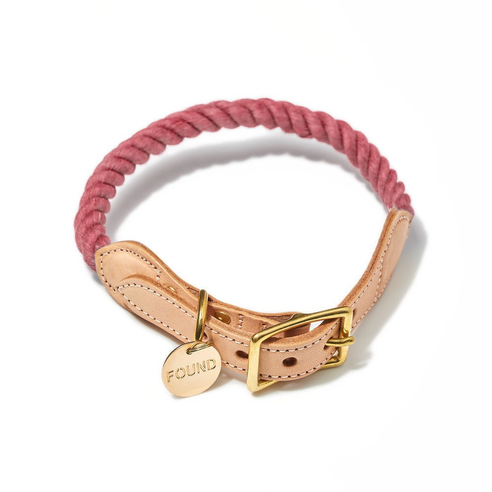 Nantucket Red Up-Cycled Rope Cat & Dog Collar