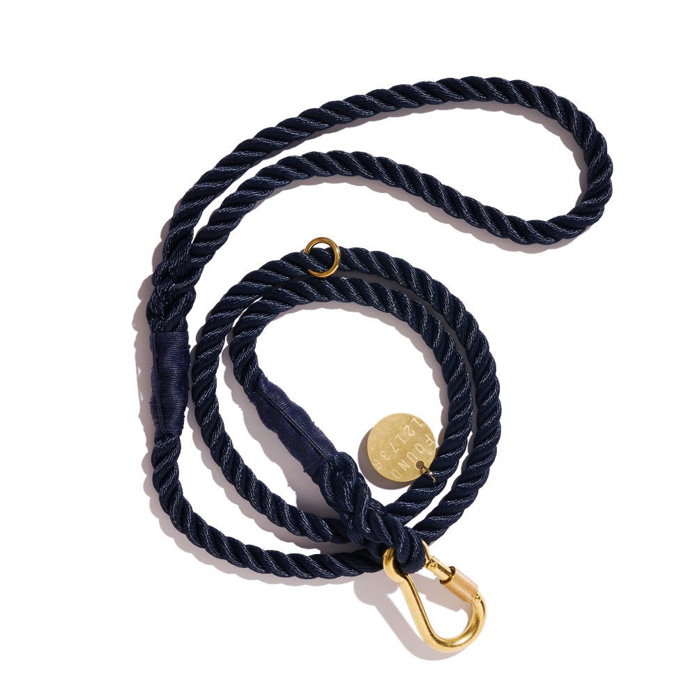 Navy Rope Leash, Standard