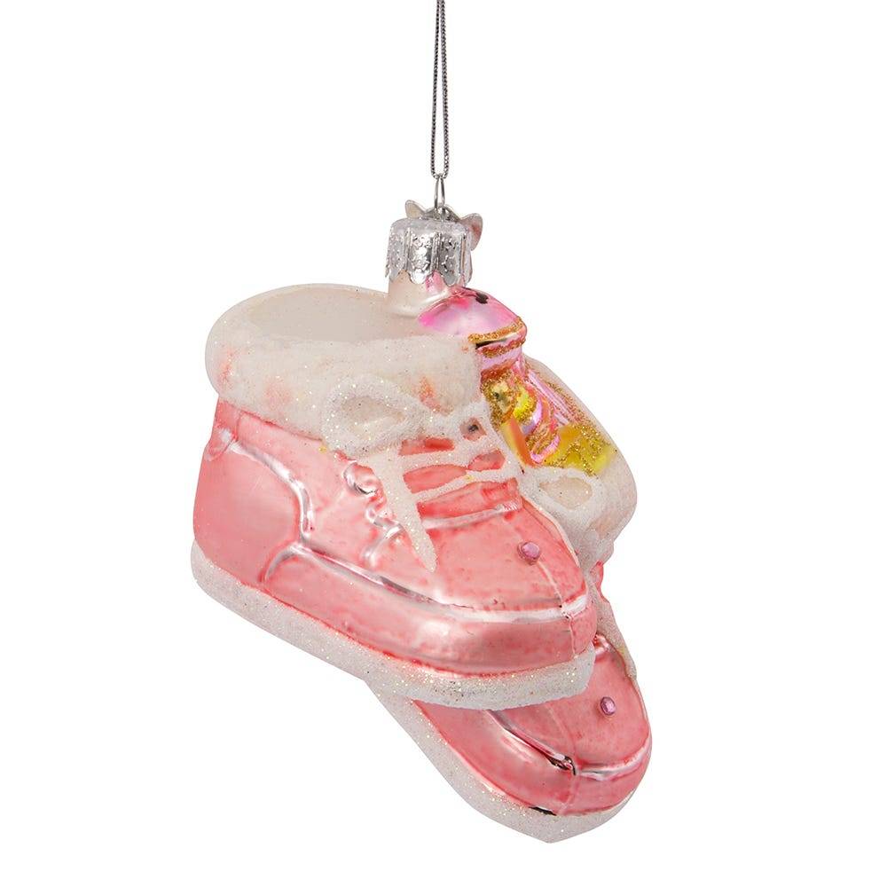 Kurt Adler Noble Gems Glass Baby Girl Ornament Set