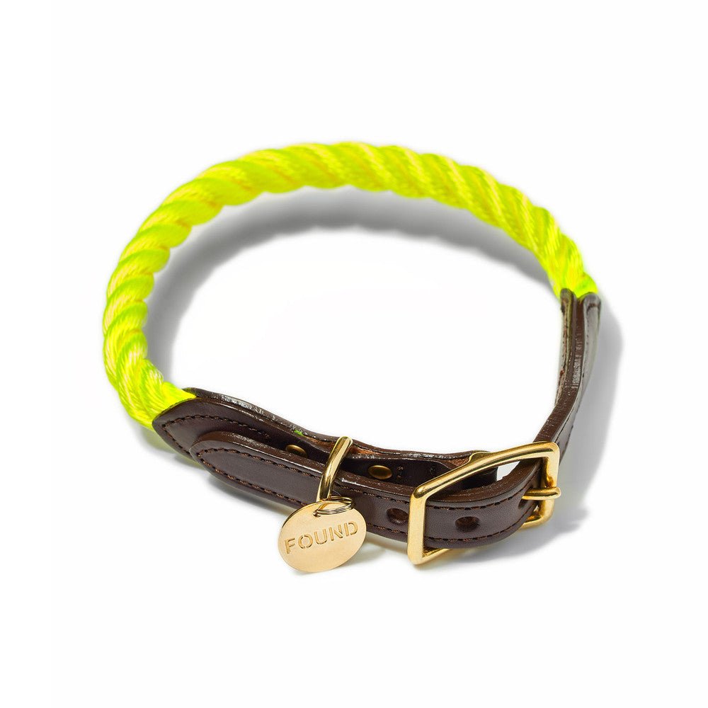 Neon Yellow Rope Cat & Dog Collar