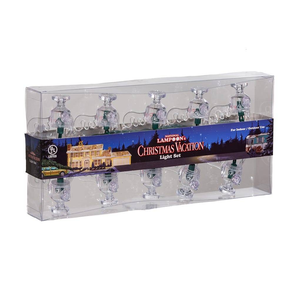 Kurt Adler UL 10-Light National Lampoon Christmas Vacation Wally World Moose Mug Light Set