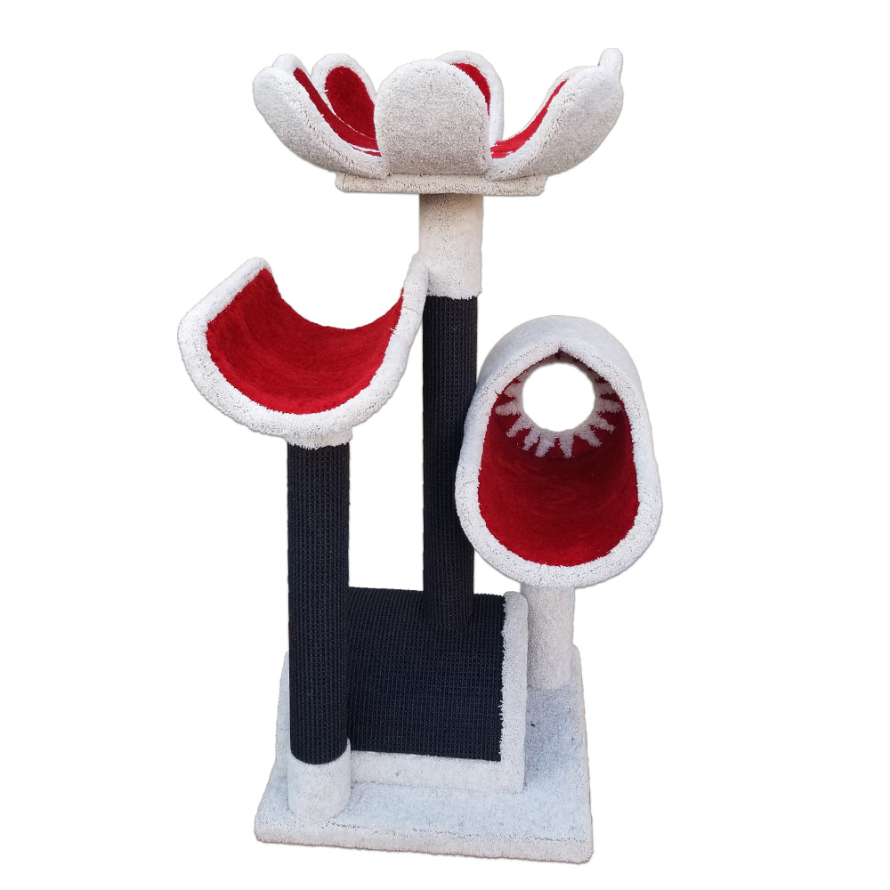 NAI' Flower Cat Tower Original - Black & White