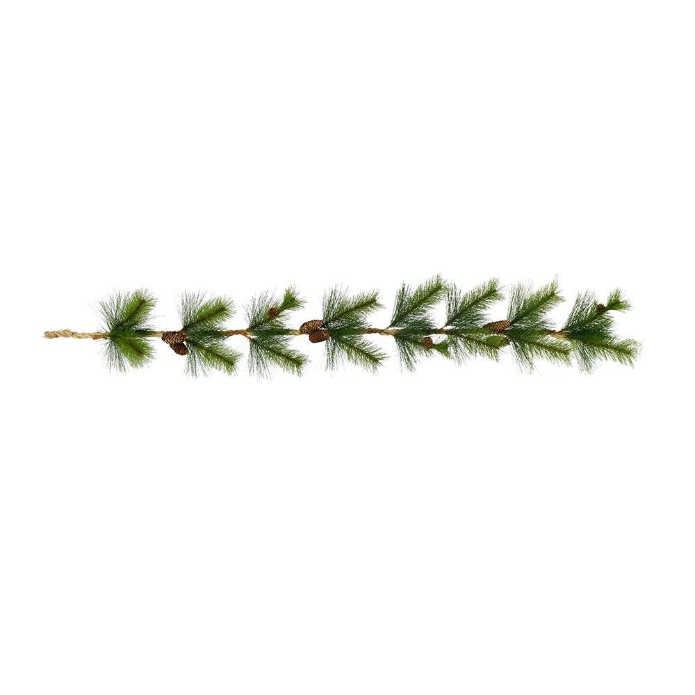 Kurt Adler 4-Foot Needle Pine Rope Garland with Pinecones