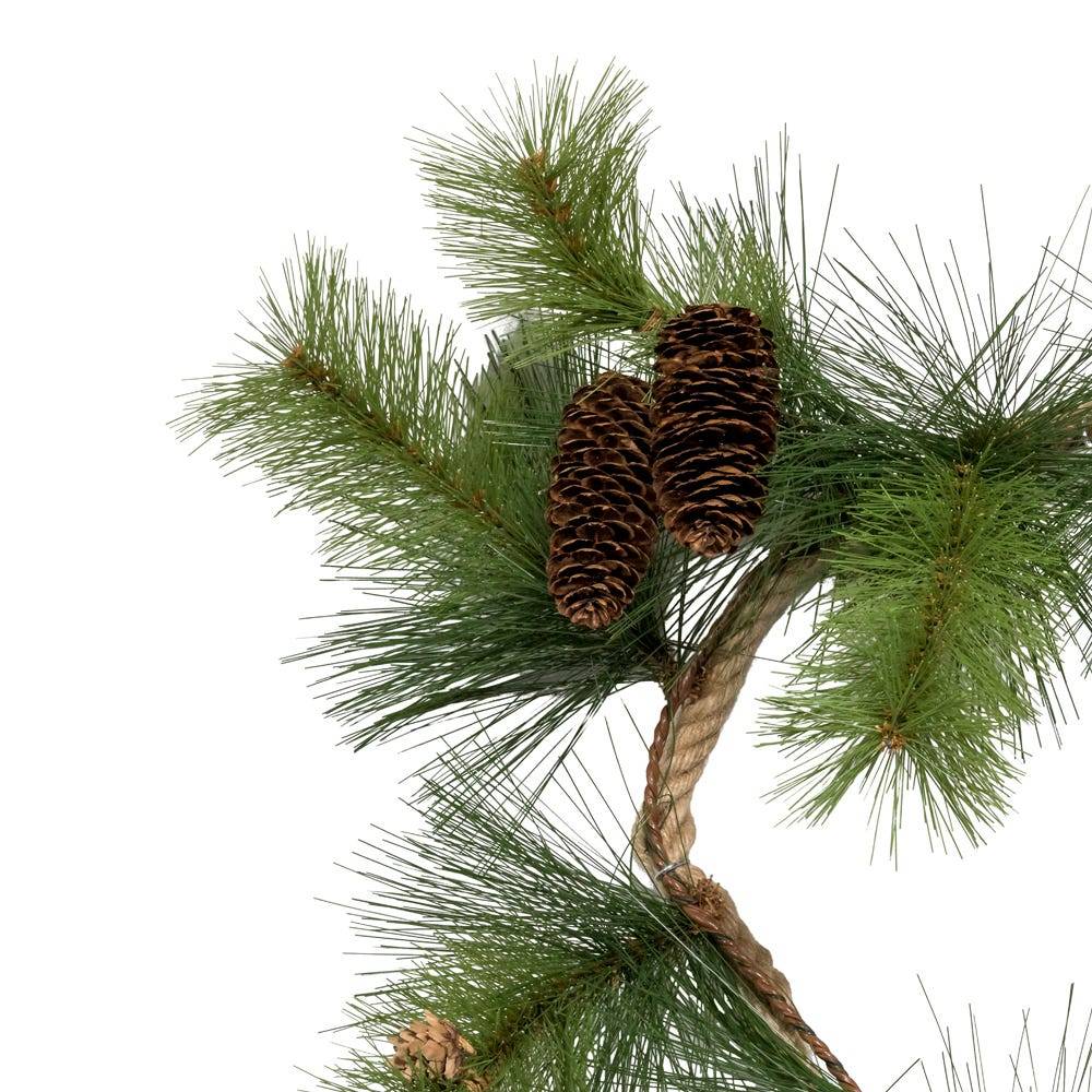 Kurt Adler 4-Foot Needle Pine Rope Garland with Pinecones