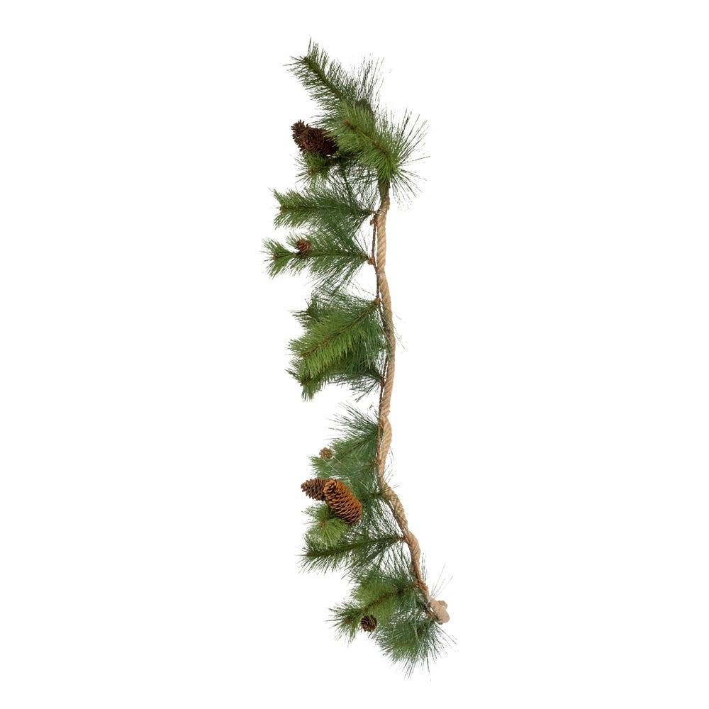 Kurt Adler 4-Foot Needle Pine Rope Garland with Pinecones