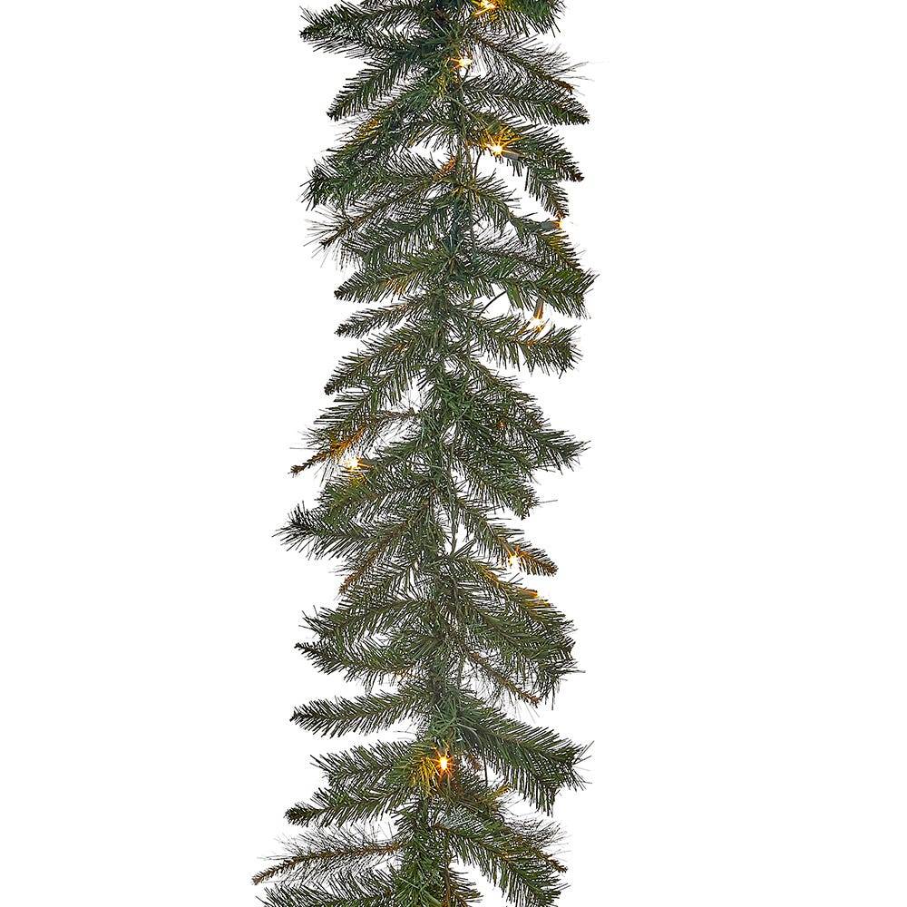 Kurt Adler 9-Foot Pre-Lit Designer Classic Green Garland