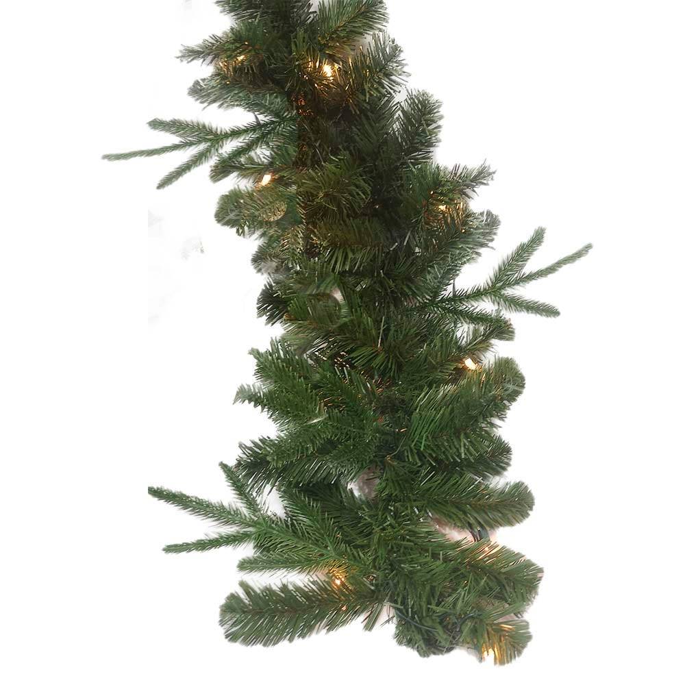 Kurt Adler 9-Foot Sierra Green Garland With 50 Warm White LED Lights