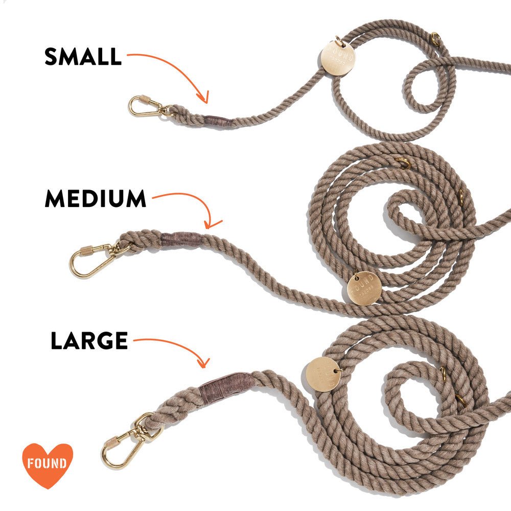 Peach Cotton Rope Dog Leash | Bolt Snaps, Adjustable