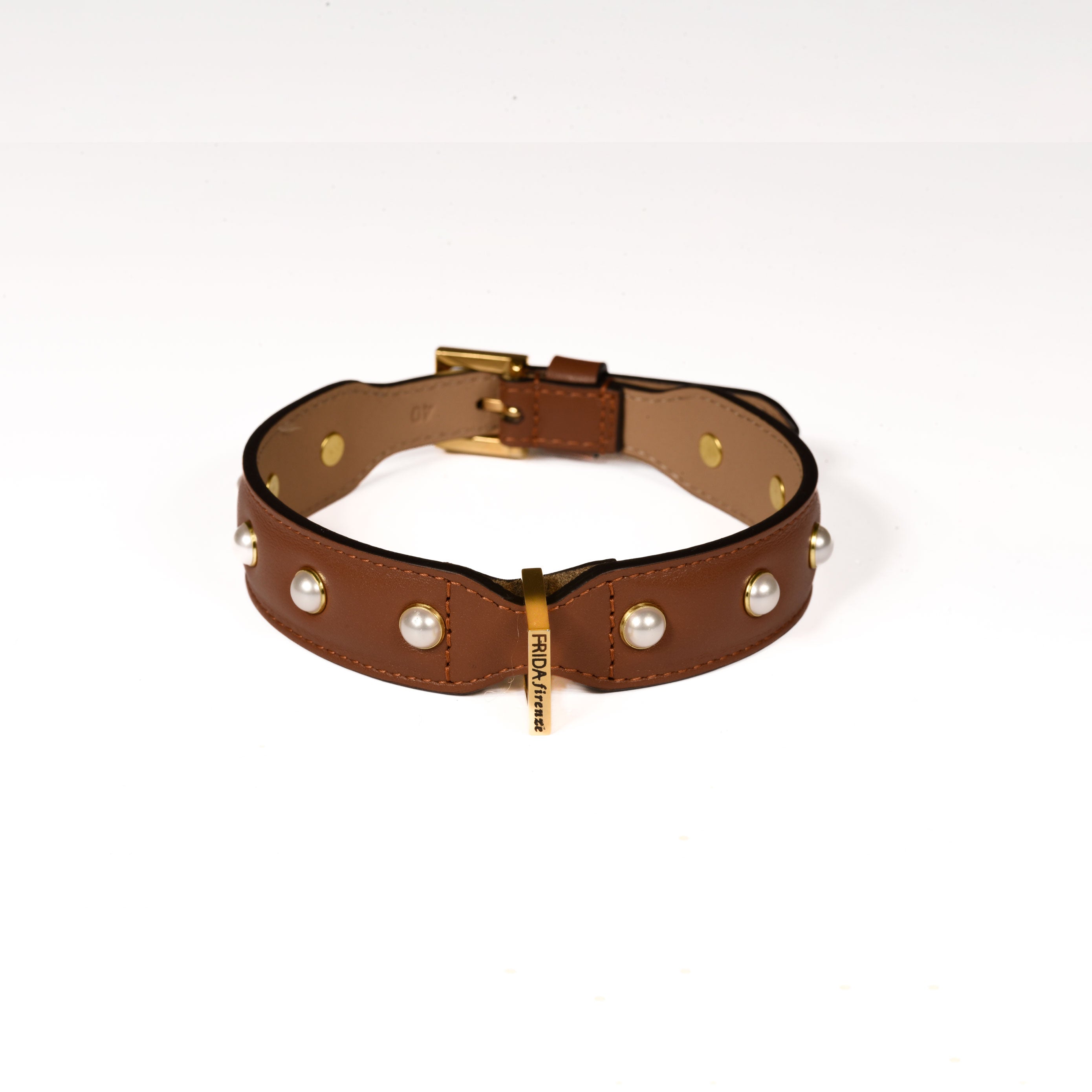 Pearl Brown Collar 50cm