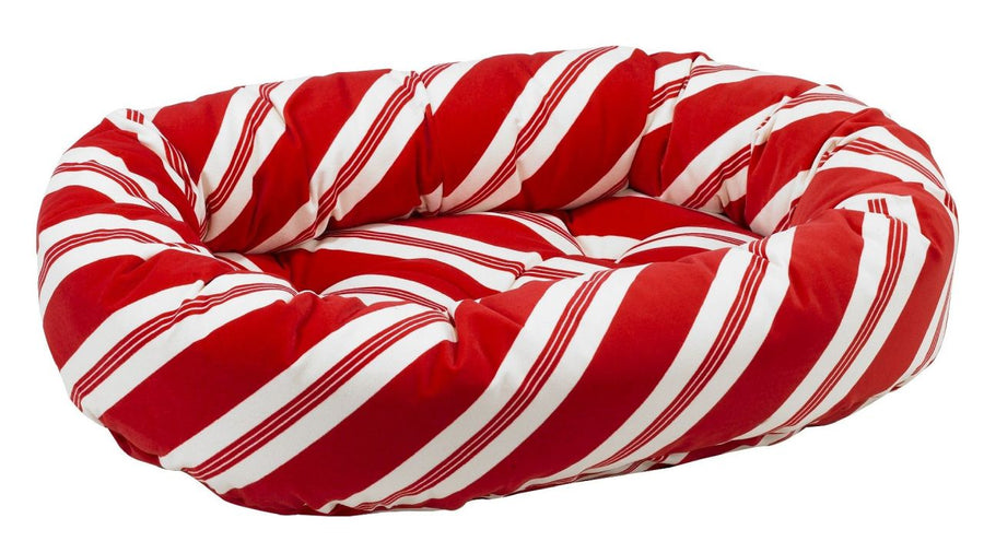 Holiday Peppermint Stripe Donut Bed Sale