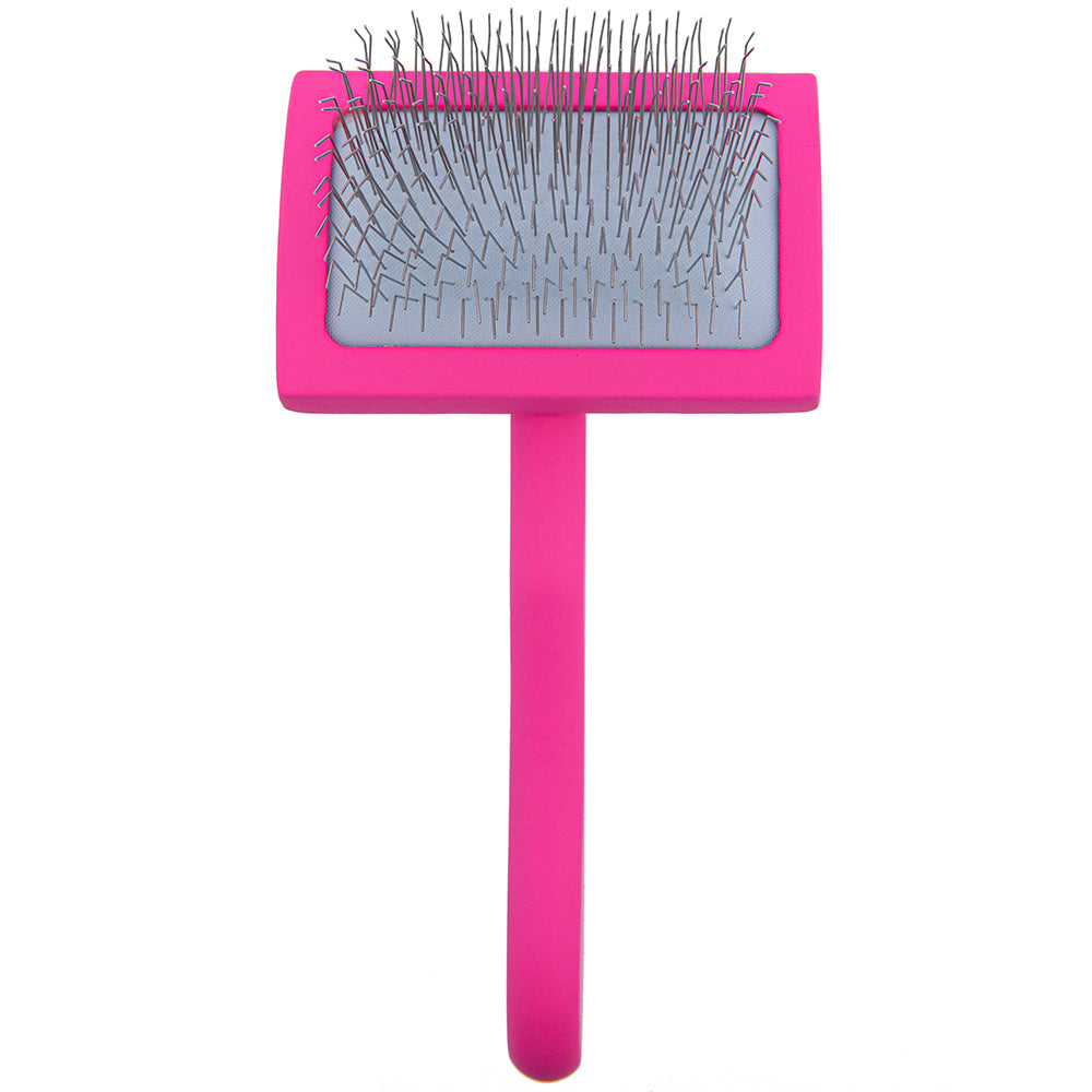 Medium Curved Pink Dematting Brush by PetStore.Direct