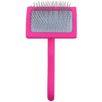 Medium Curved Pink Dematting Brush by PetStore.Direct