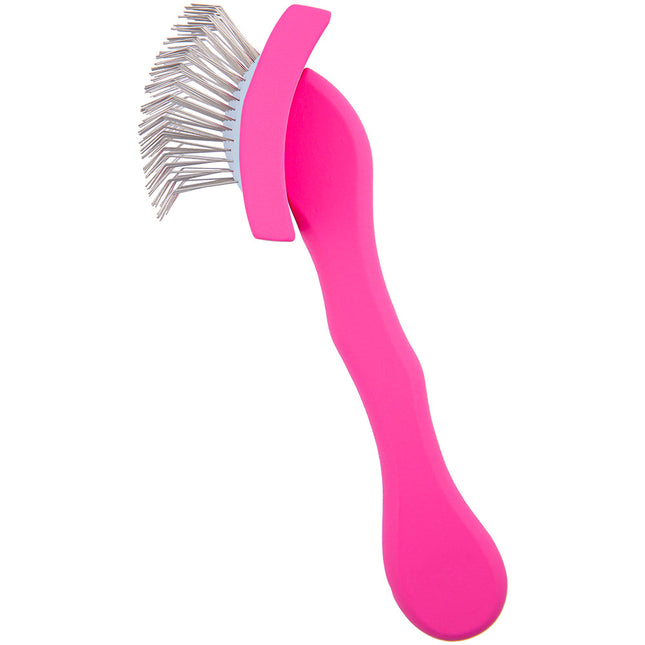 Medium Curved Pink Dematting Brush by PetStore.Direct