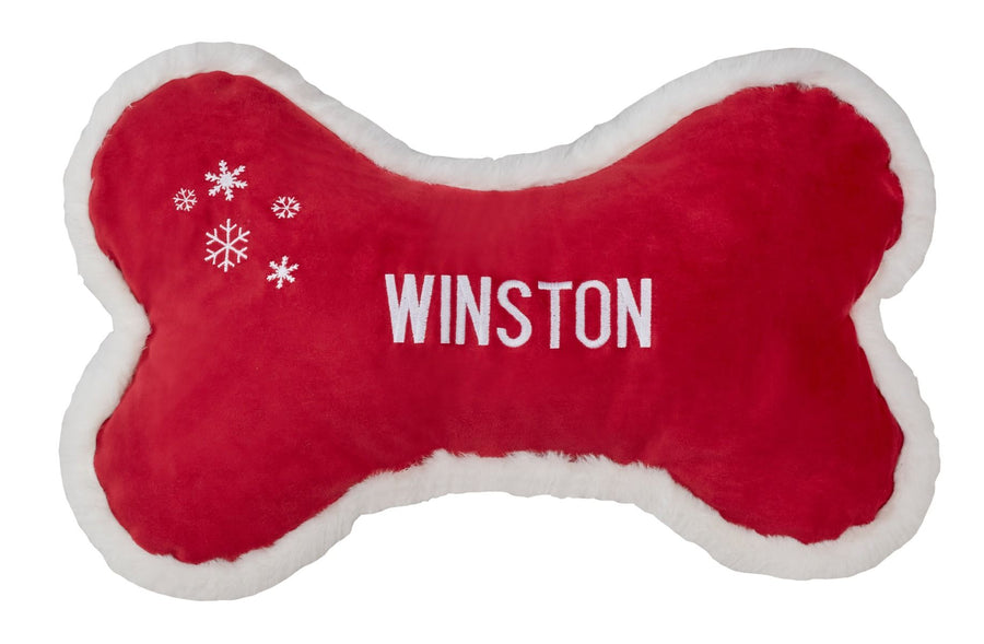 Holiday Bone Pillow with Personalization