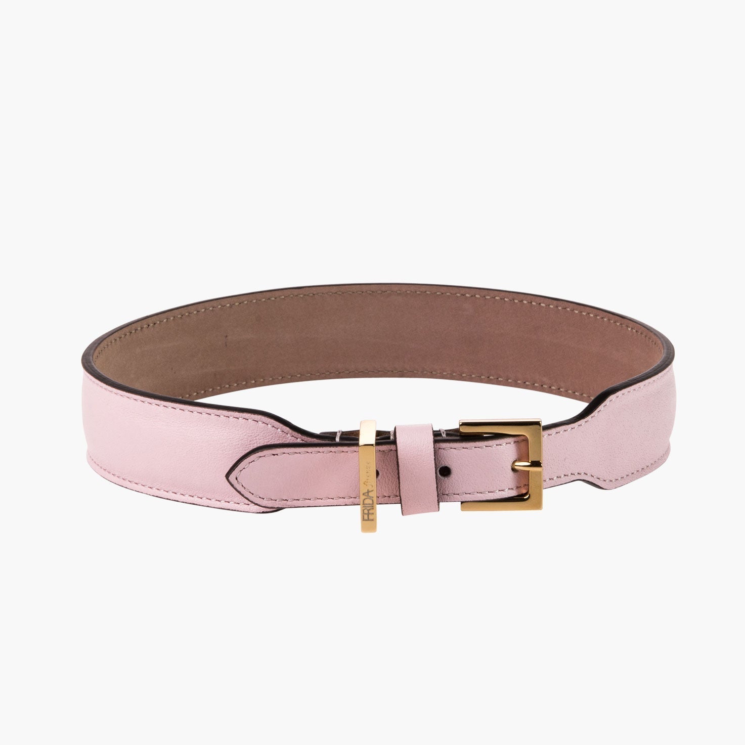 Classic Pink Leather Collar 50cm (19.68