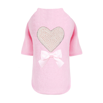 Pearl Heart Dog Sweater