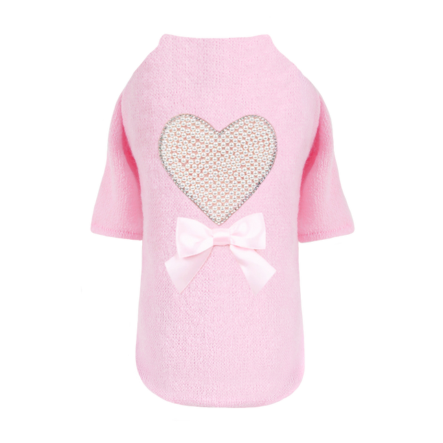 Pearl Heart Dog Sweater