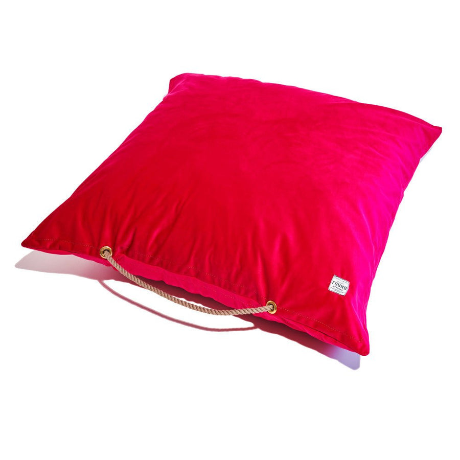 Pink Washable Velvet Dog Bed