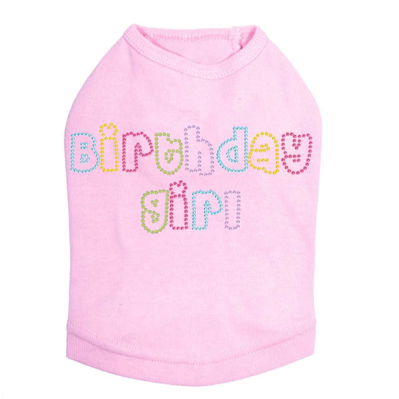 Birthday Girl (Multicolor) - Dog Tank Pink