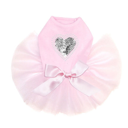 Sequin Silver Heart - Custom Tutu