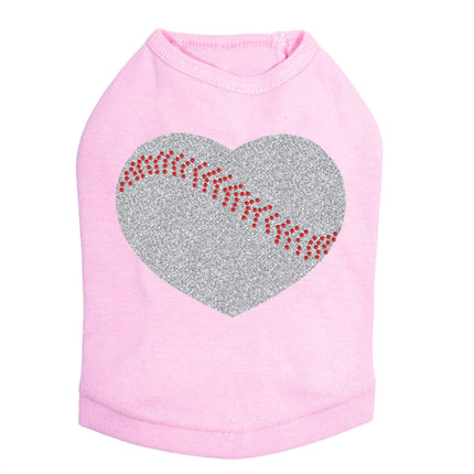 Baseball Heart - Dog Tank