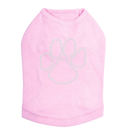 Paw (Rhinestone Outline) - Dog Tank