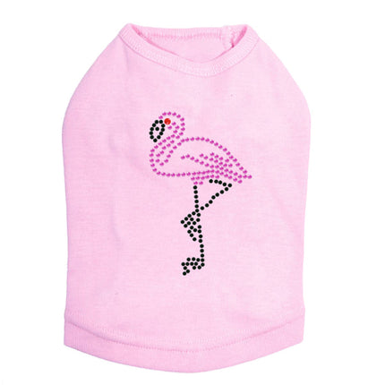 Pink Flamingo with Black Legs (Small) - Dog Tank