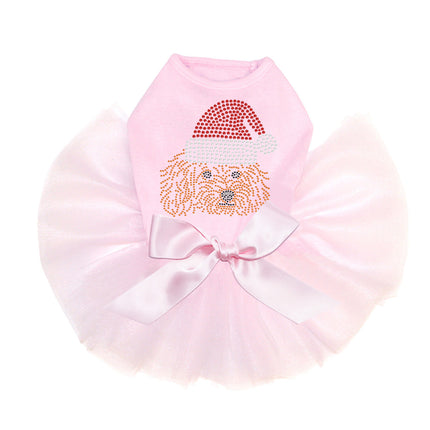 Teddy Poodle with Santa Hat - Custom Tutu