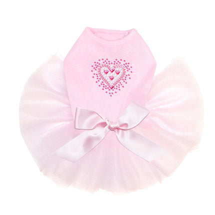 Pink Austrian crystal Heart - Custom Tutu