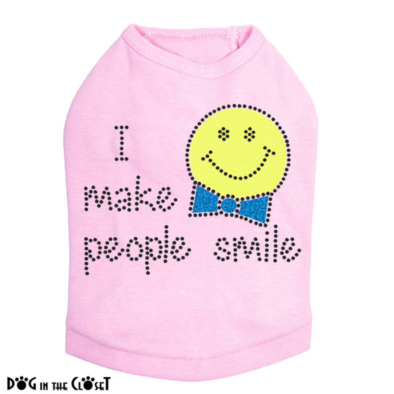 I Make People Smile (Boy) - Dog Tank Pink