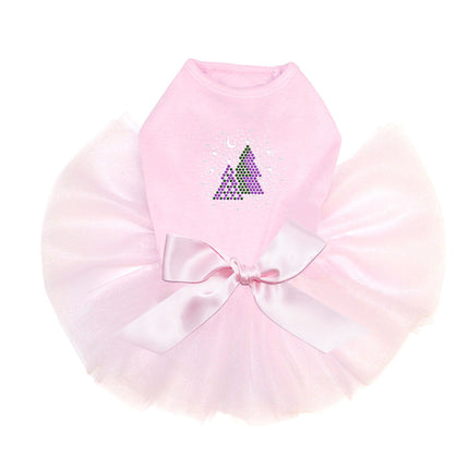 Purple & Green Christmas Trees with Austrian crystal Snowflakes - Custom Tutu