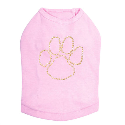 Paw (Gold Nailheads) - Dog Tank