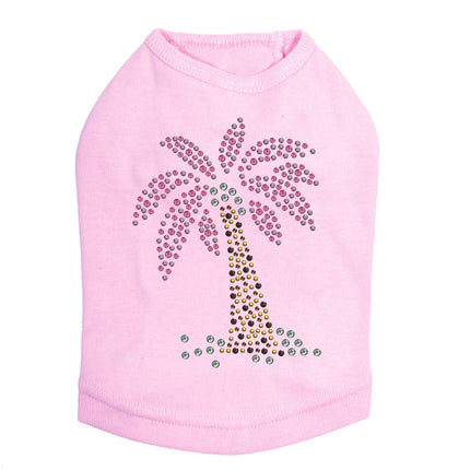 Palm Tree (Pink) Dog Tank