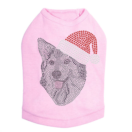 Husky/Tamaskan with Santa Hat - Dog Tank