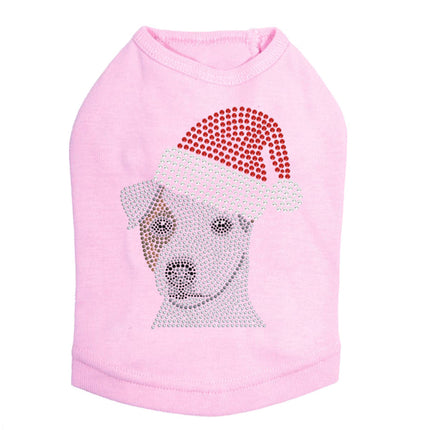 Jack Russell Terrier with Santa Hat - Dog Tank