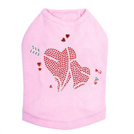 Red Rhinestone Hearts with Arrow - Dog Tank